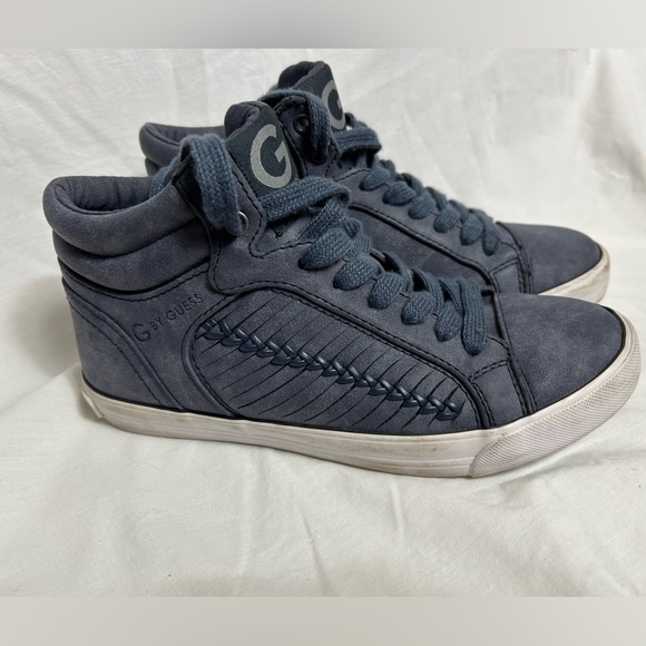 G by Guess Olisa High-Top Fashion Sneakers Women's Size 8M Blue Leather Sole - Picture 2 of 7
